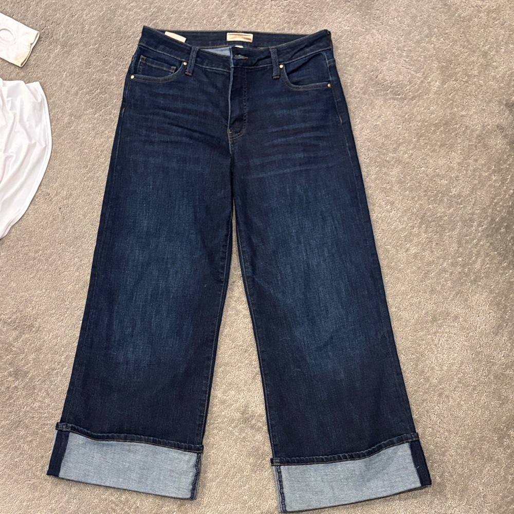 Kut from the Kloth Dark Blue Wide Leg Jeans